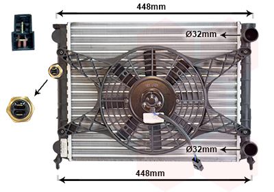 VAN WEZEL Radiators, Motora dzesēšanas sistēma 98002003